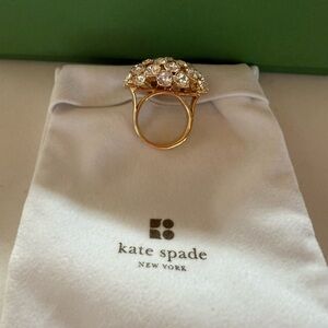 Kate Spade Gold Dome Ring with Crystals
